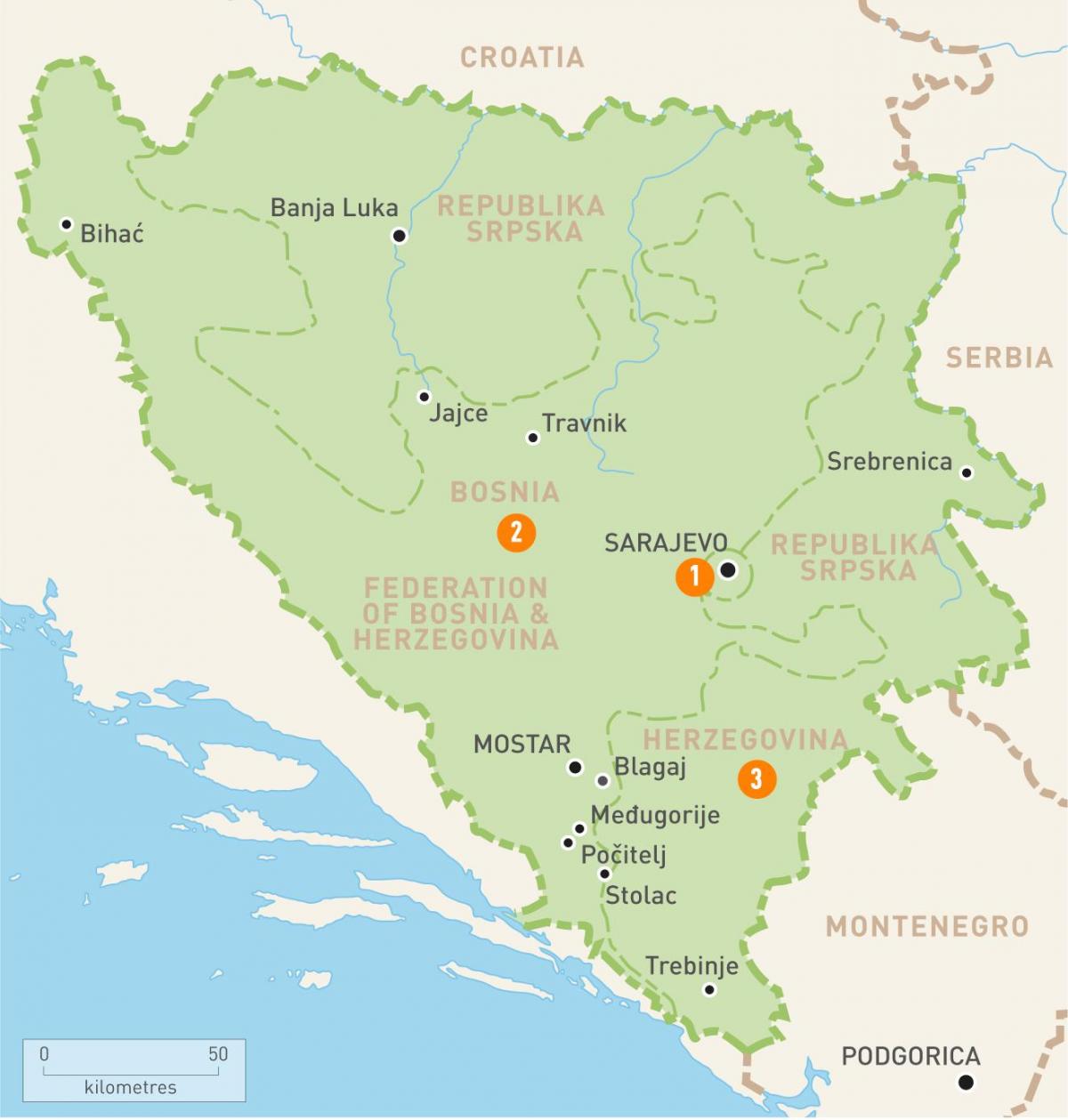 Mapa de sarajevo (Bòsnia
