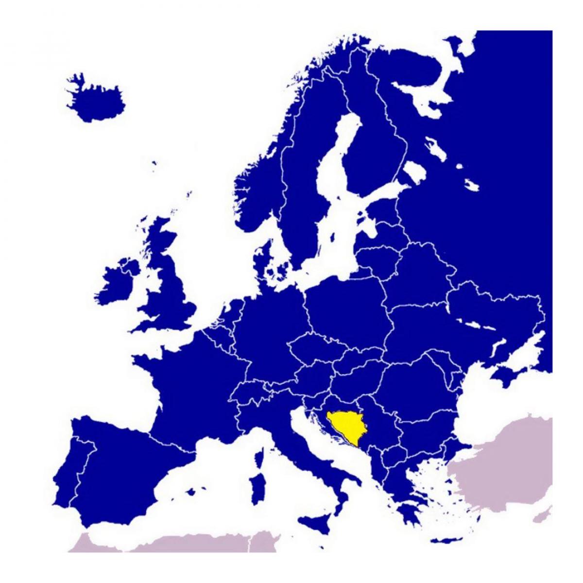 Mapa de Bòsnia i Hercegovina europa