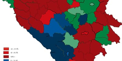 Bòsnia religió mapa
