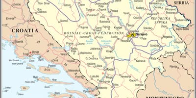 Mapa de Bòsnia turística